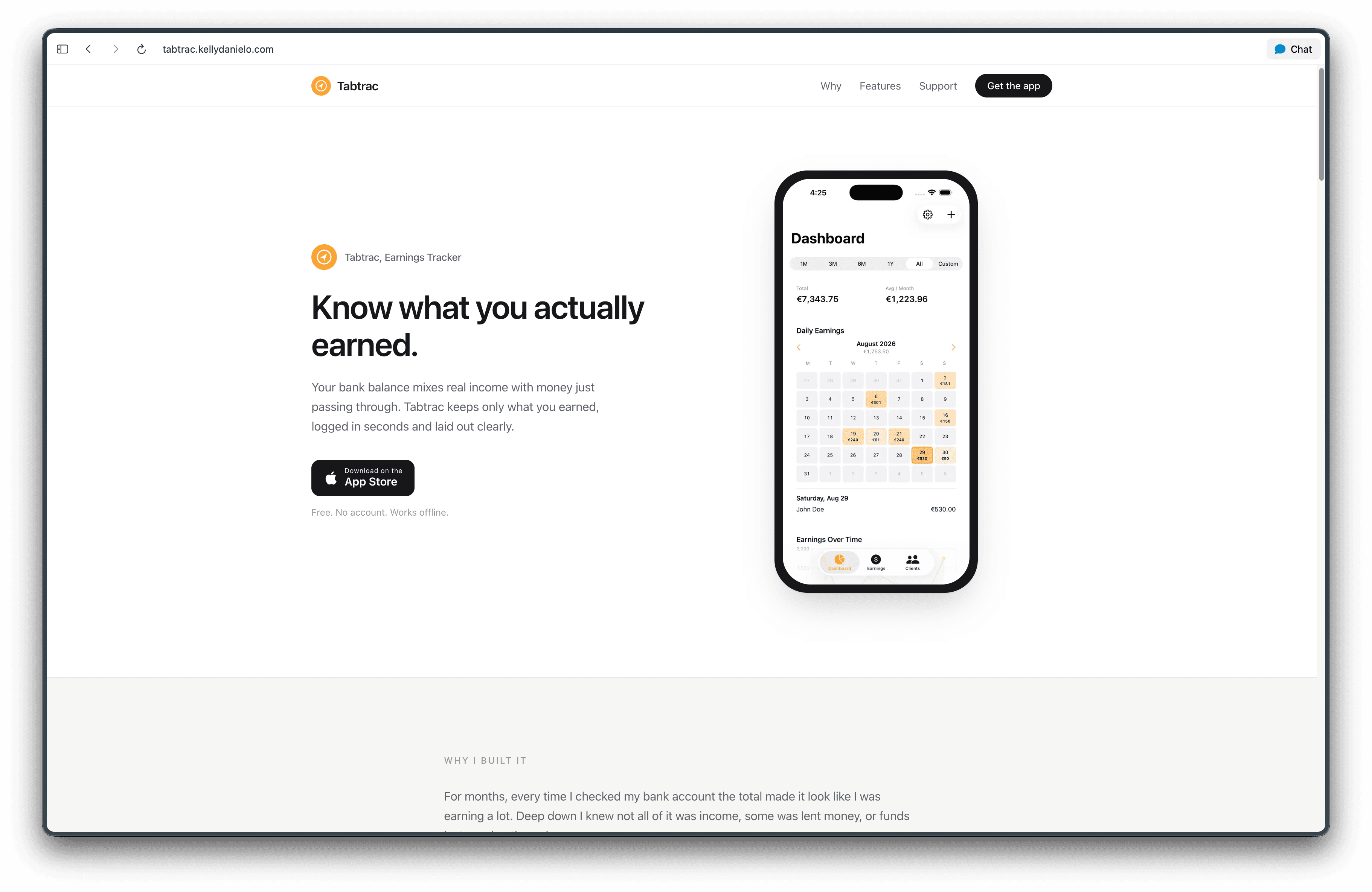 Tabtrac screenshot